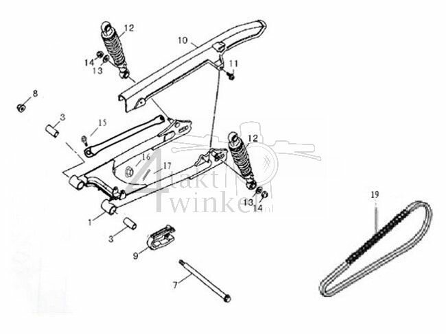 F4 - Swingarm - Shock absorbers