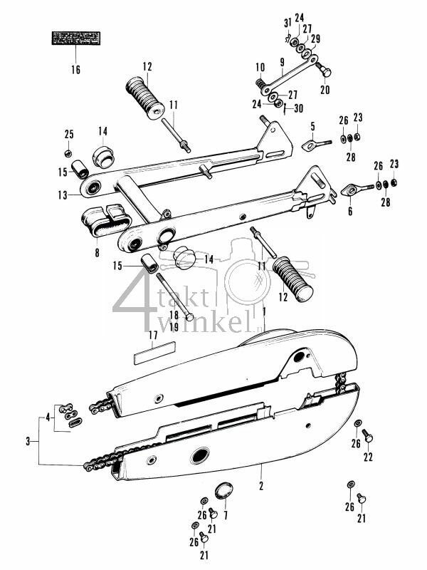 F10 - Rear Fork - Chain Case