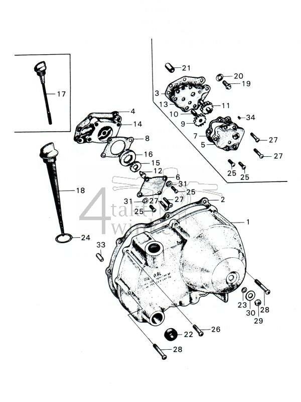 E11 - Right Crankcase Cover - Oil Pump