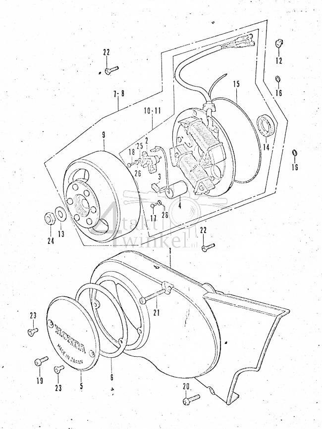 E4 - Left Crankcase Cover - Generator