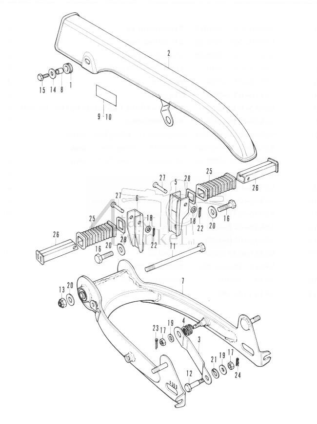 F14 - Rear Fork - Chain Case