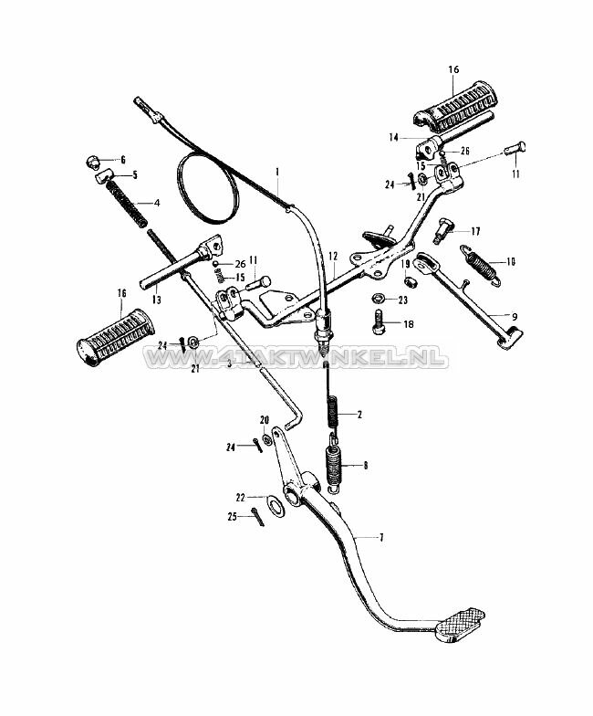 F12 - FOOTREST - BRAKE PEDAL (TYPE 2)