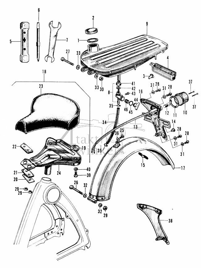 F6 - Seat - Fuel Tank - Rear Fender