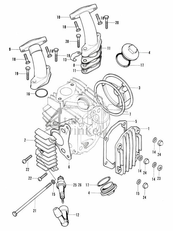 E1 - Cylinder Head Cover - Inlet Pipe - Spark Plug