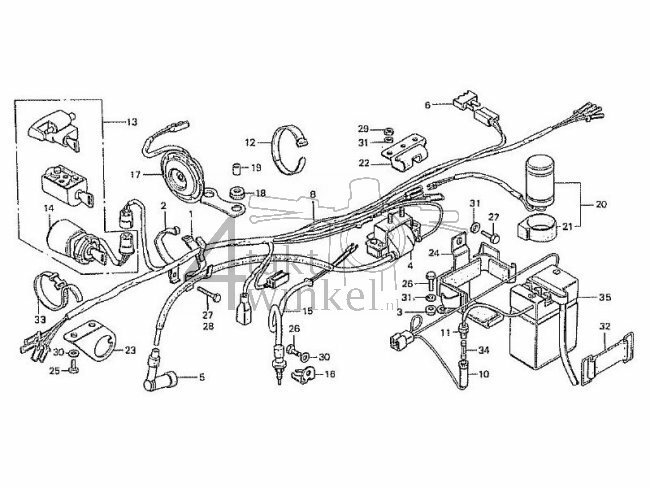 F18 - Wire Harness - Battery - Ignition Coil