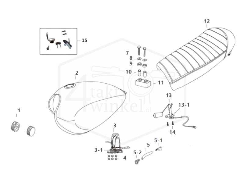 F9 - Seat - Tank - Lock kit