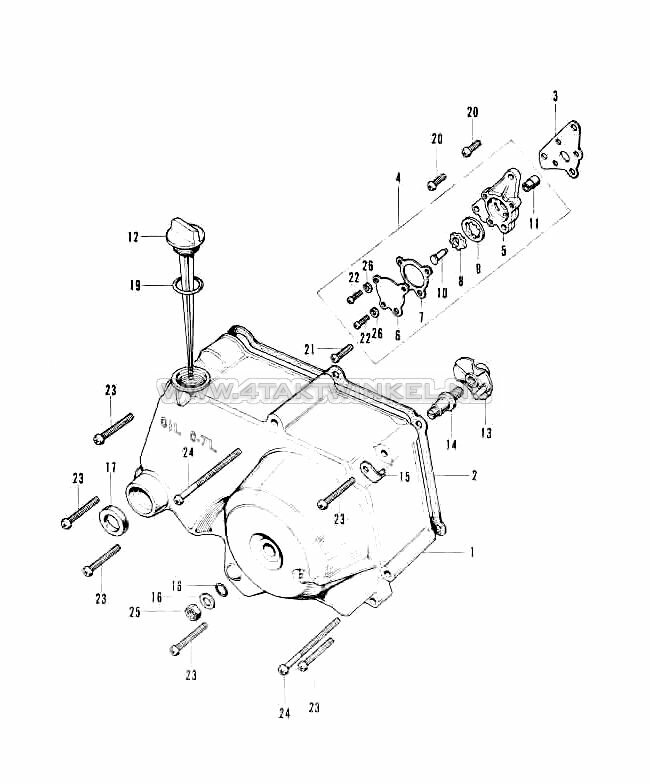 E5 - OIL PUMP AND CRANKCASE