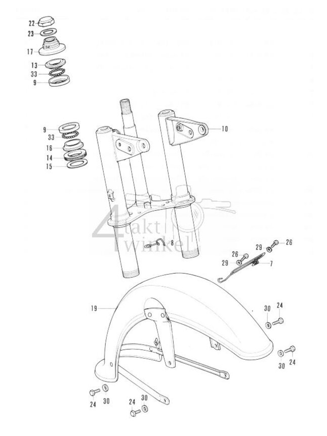 F4 - Front Fork - Front Fender