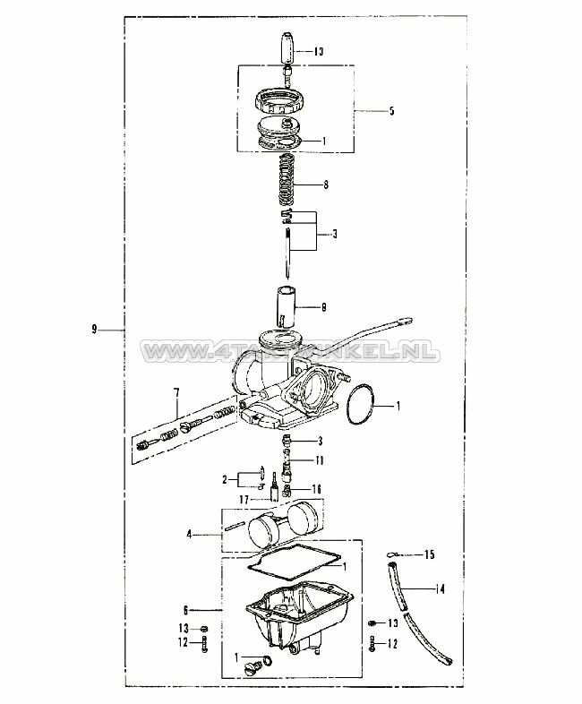 E13.1 - CARBURETTOR (screwed chamber PC12a)