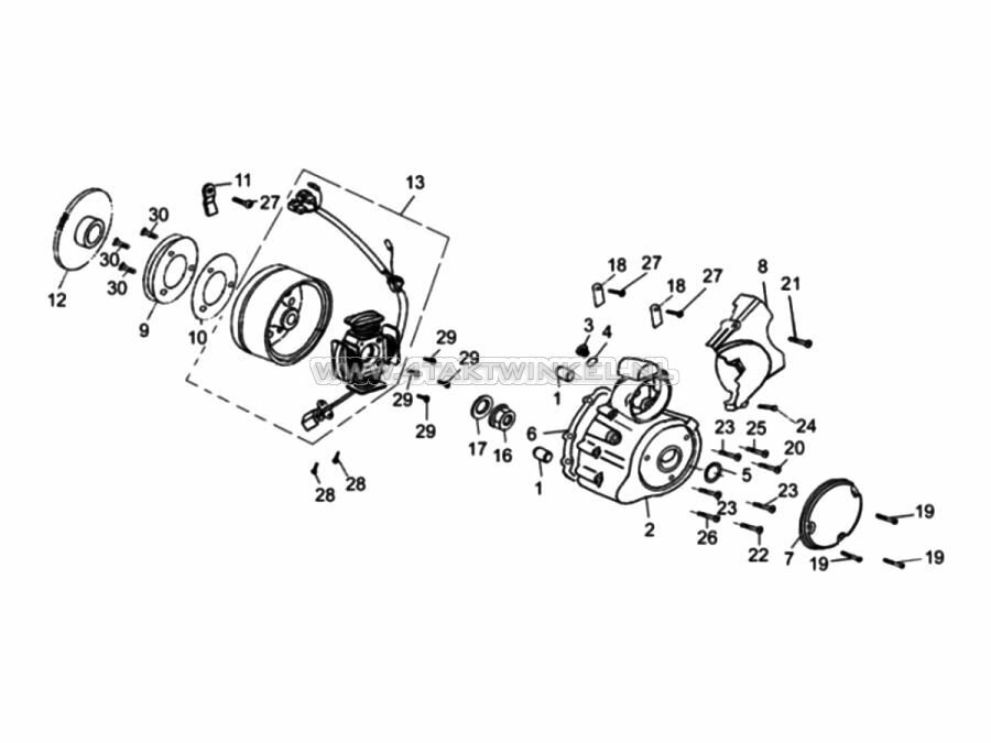E8 - GENERATOR - ENGINE COVER