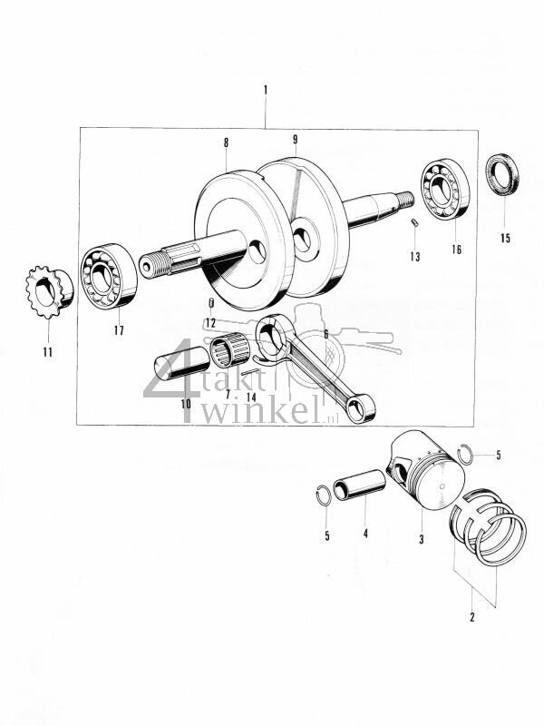 E6 - Piston - Crank shaft
