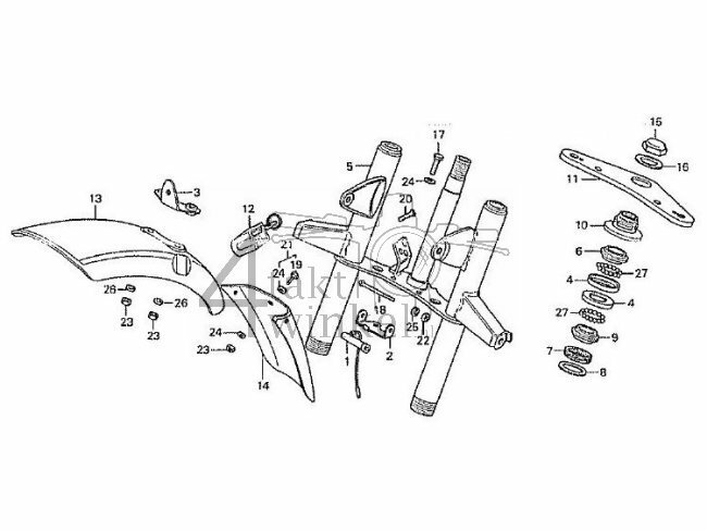 F3 - Front Fork - Front Fender - Top Bridge