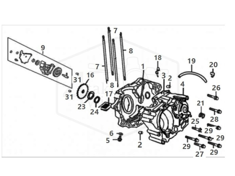 E4 - CRANKCASE - OILPUMP