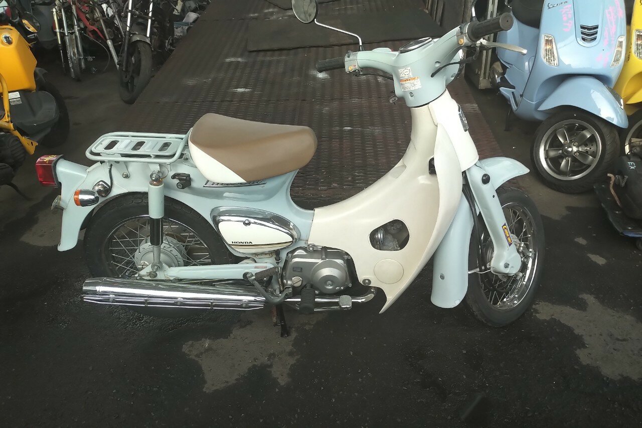 VERKAUFT: Honda C50 Little Cub, Japanisch, Hellblau, 3342 km