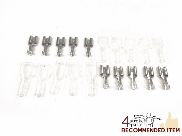 Anschluss japanisch Platt 6,3 mm, weiblich + H&uuml;lse, 10 Stk