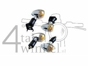 Blinker Set 4 St&uuml;ck, Chrom, Klarglas, Mash 125cc, 250 ccm