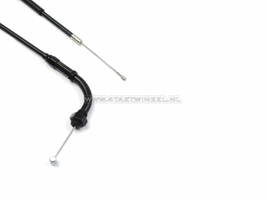 Gaszug, CB50, CY50, XL50, 89 cm, schwarze Umlenkung, original Honda