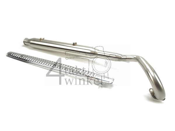 Tuning Auspuff, obenliegend, Trompete, Edelstahl, ST125 Dax, Rahmen-Nr. JB04xxxx