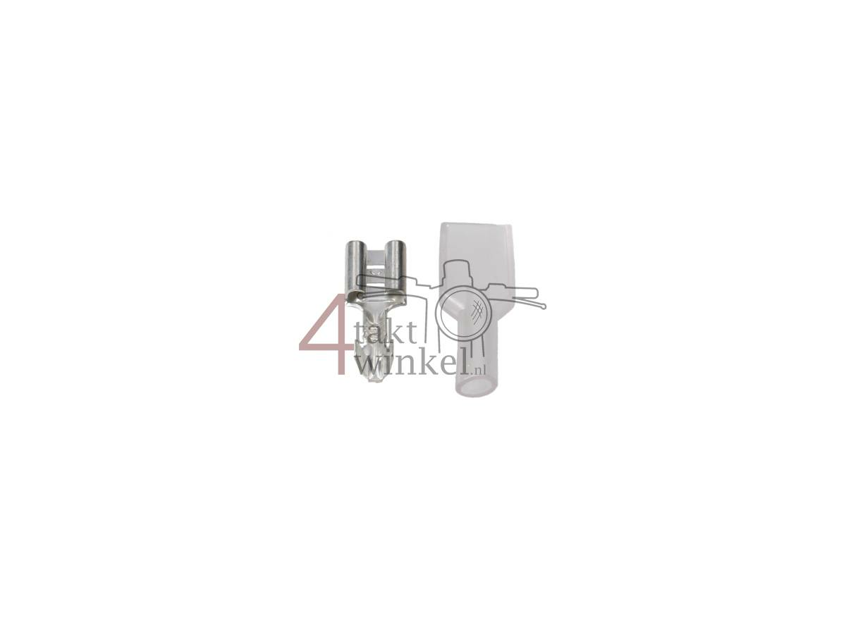 Anschluss japanisch Platt 6,3 mm, weiblich + H&uuml;lse