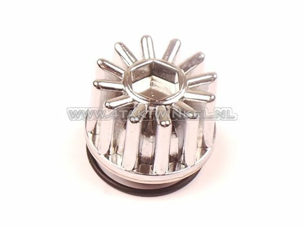 Zylinderkopf Deckel, Ventildeckel, Chromk&uuml;hlrippen, passend f&uuml;r SS50, C50, Dax