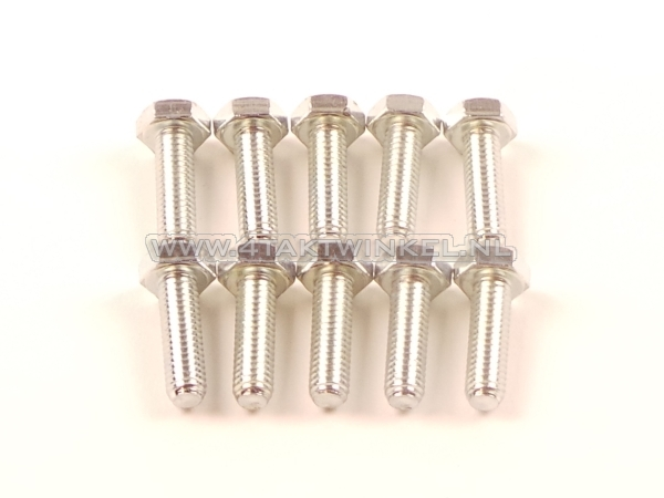 Schraube, Sechskant, M6 x 20, Schl&uuml;sselweite 10, pro 10 St&uuml;ck