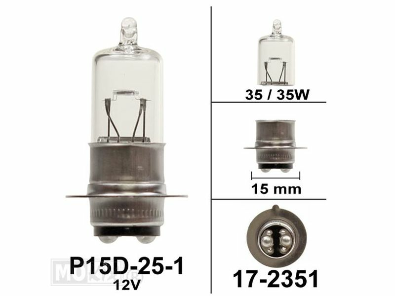 Scheinwerfer Lampe P15d, Doppelt, 12 Volt, 35-35 Watt, zB SS50-Sockel, Halogen