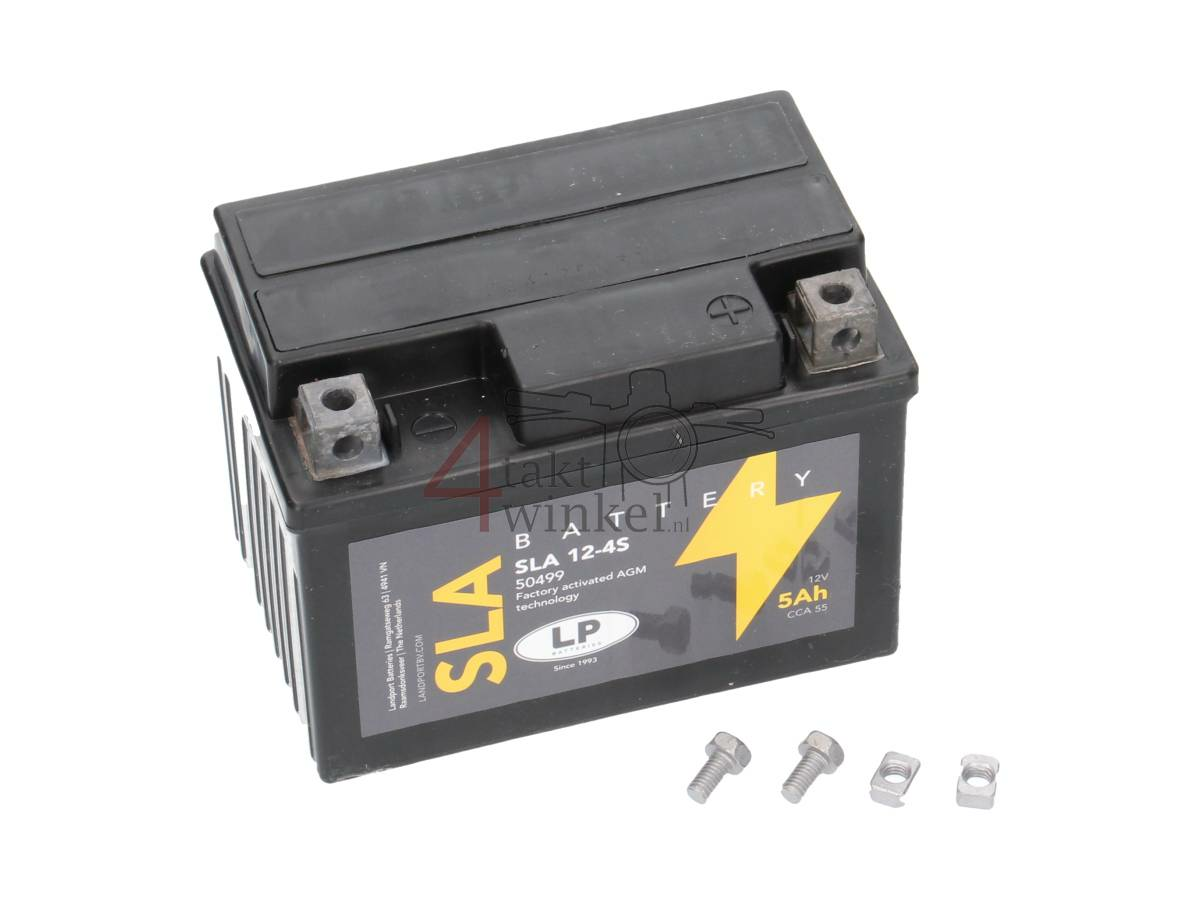 Batterie 12 Volt 5 Ampere Landport, SLA12-4.&nbsp;Gr&ouml;&szlig;e = 4 Ampere CTX 4L-BS