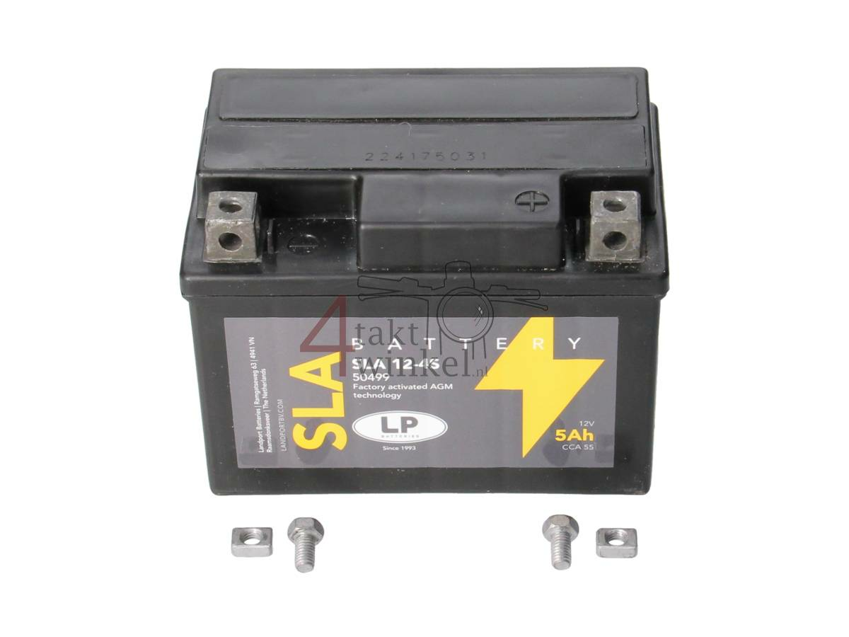 Batterie 12 Volt 5 Ampere Landport, SLA12-4.&nbsp;Gr&ouml;&szlig;e = 4 Ampere CTX 4L-BS 2-Chance Product