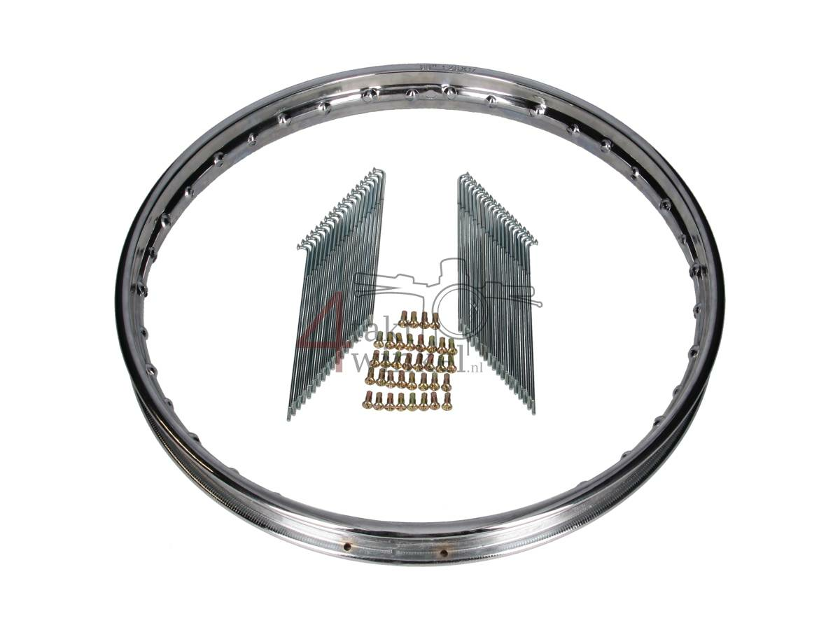 Felge mit Speichensatz, 17" 1.20, C50, CD50h, Hinterrad, A-Qualit&auml;t