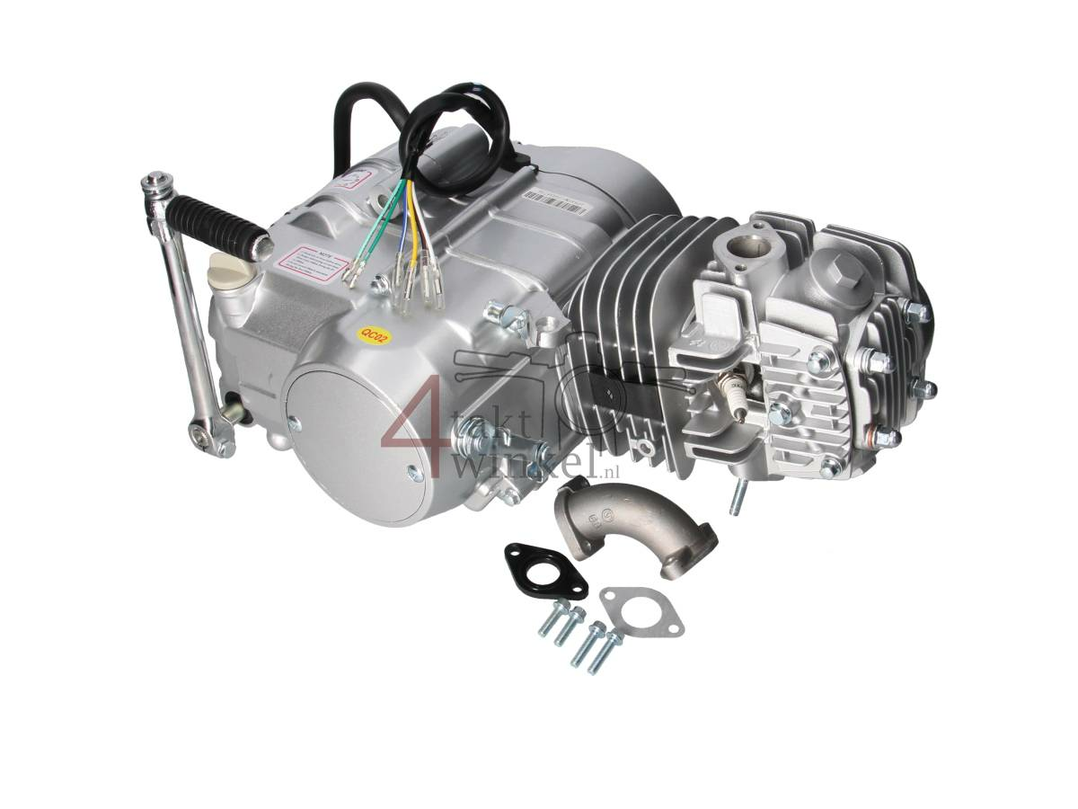 Motor, 125 ccm, manuelle Kupplung, Lifan, 4-Gang, Silber