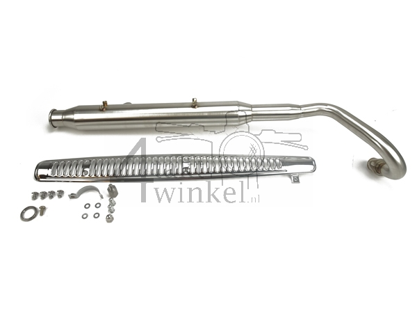 Tuning Auspuff, obenliegend, Trompete, Edelstahl, ST125 Dax, Rahmen-Nr. JB04xxxx