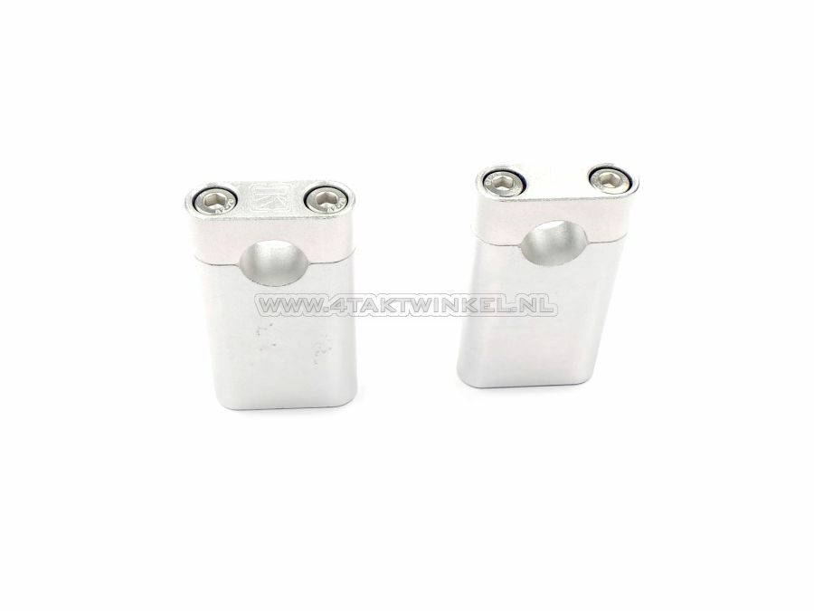 Lenkerklemmen / Riser, Universal, Kepspeed, 75 mm Innensechskant Silber