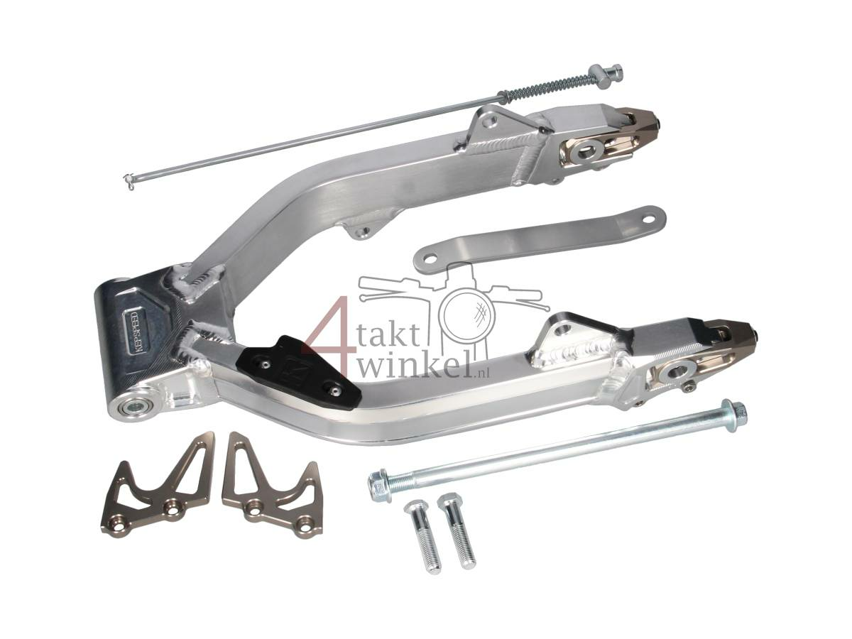 Schwinge Dax Aluminium, Kepspeed, Typ 2, L&auml;nge: + 6 cm, mit Fahrerlagerst&uuml;tzen