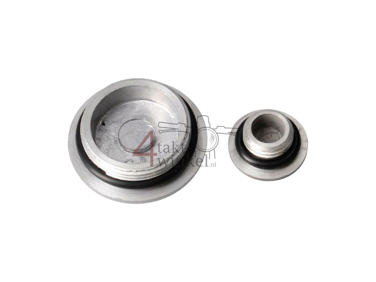 Z&uuml;ndungsdeckel, Inspektionsstopfen Set, silber