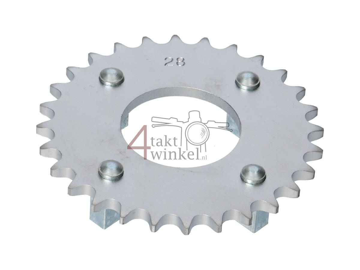 Kettenrad hinten 28, passt auf SS50, CB50, CY50, Dax, Silber