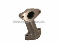 Ansaugkrümmer 20mm, 'Schwanenhals', breiter Flansch