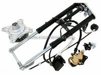 Gabel komplett, Dax, alter Typ, mit Bremsscheibe, schwarz