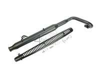 Tuningauspuff, oben liegend, Trumpet, Dax, 50-212 cc, schwarz