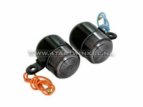 Blinker Set 2 St&uuml;ck Dax Alter Stil, schwarz / smoke