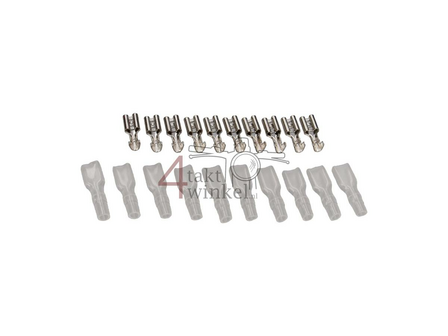 Anschluss japanisch Platt 4,8 mm, weiblich + H&uuml;lse, pro 10 St&uuml;ck
