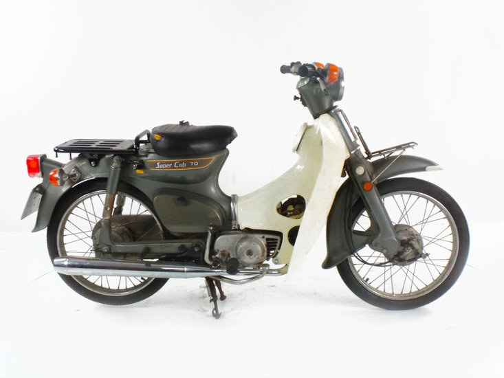 VERKAUFT Honda C70 Japanese, gray, 6785km, with papers!