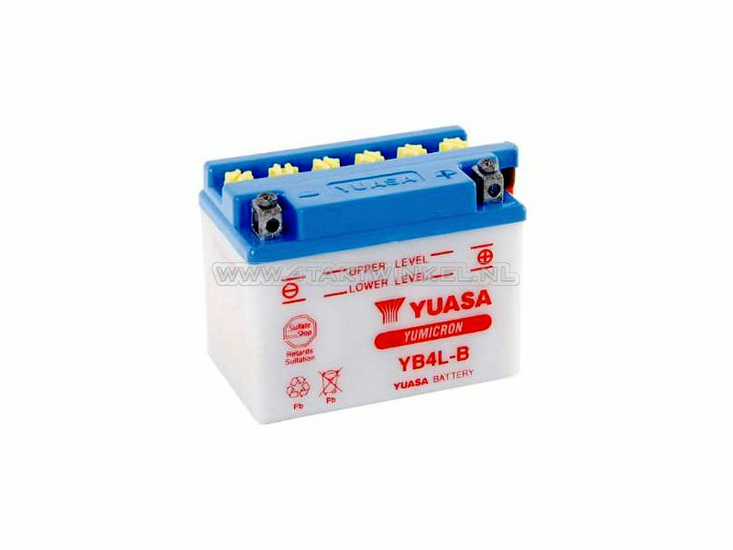 Batterie 12 Volt 4 Ampere S&auml;ure, YB4L-B, Yuasa