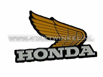 Aufkleber Flügel & Honda gelb rechts, original Honda - 4stroke