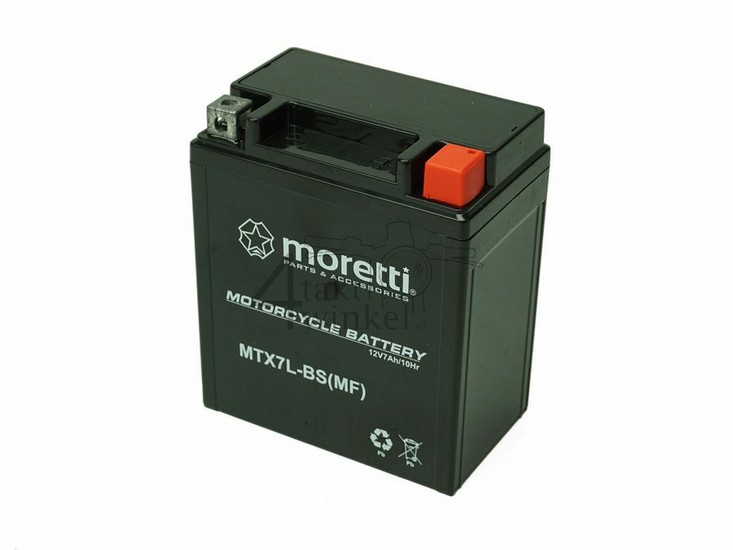 Batterie 12 Volt 7 Ampere AGM, MTX7E-BS, passend f&uuml;r Mash Fifty