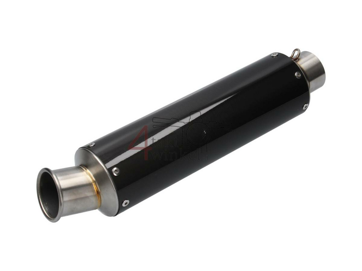 Tuningauspuff, untenliegend, Single, Schwarz, carbon Schalld&auml;mpfer