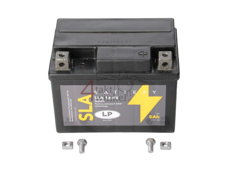 Batterie 12 Volt 5 Ampere Landport, SLA12-4.&nbsp;Gr&ouml;&szlig;e = 4 Ampere CTX 4L-BS 2-Chance Product