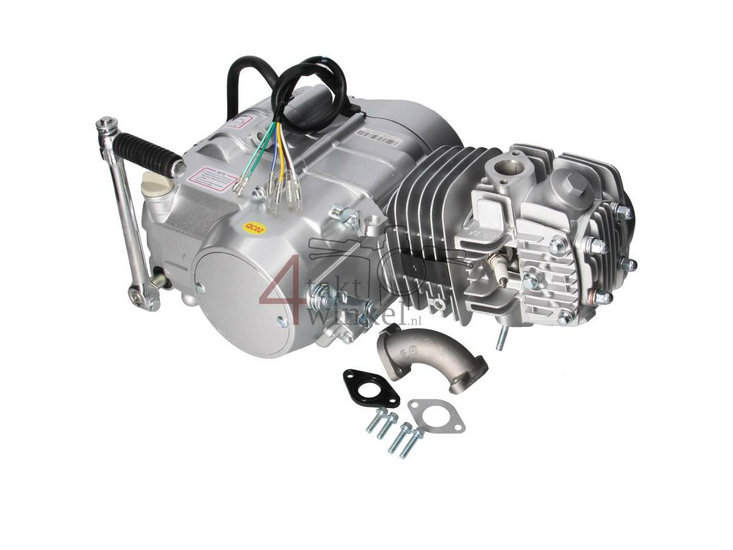 Motor, 125 ccm, manuelle Kupplung, Lifan, 4-Gang, Silber