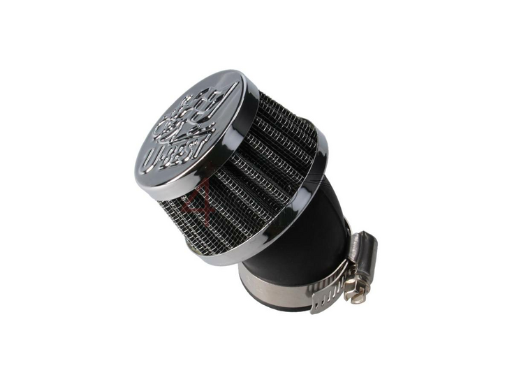 Tuning Luftfilter 35 mm, 45 Grad, Chrom, U-best