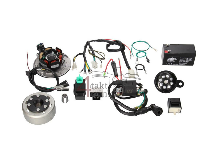 CDI Z&uuml;ndung, Umr&uuml;stsatz &amp; 12 Volt Strom, leichtes Schwungrad, passend f&uuml;r C50, Dax, Chaly, Monkey