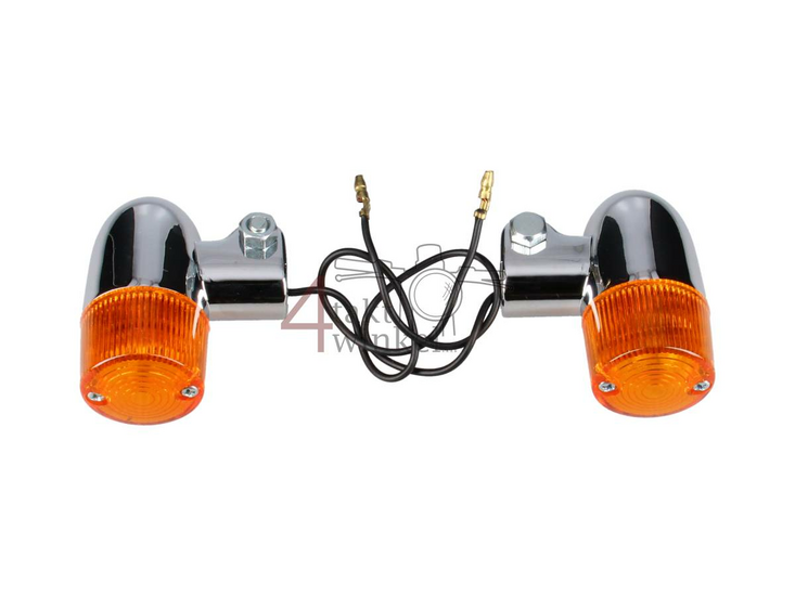 Blinker lose, A-Qualit&auml;t, Bullet-Style, 2er-Set, passend f&uuml;r SS50, C50, CB50 und CY50, Chrom